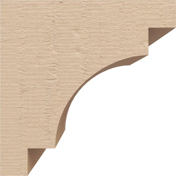 Ekena Millwork 4"W x 4"D x 4"H Wide Mediterranean Rough Cedar Woodgrain TimberThane Corbel, Primed Tan - CORUR04X04X04MEDRCPR