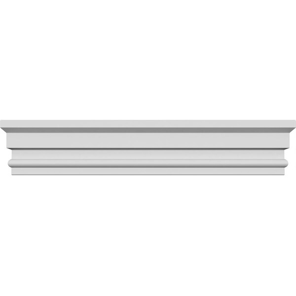Ekena Millwork 53" Bottom Width x 55" Top Width x 5 1/2"H x 1"P Panel Crosshead - CRH06X53PN-3