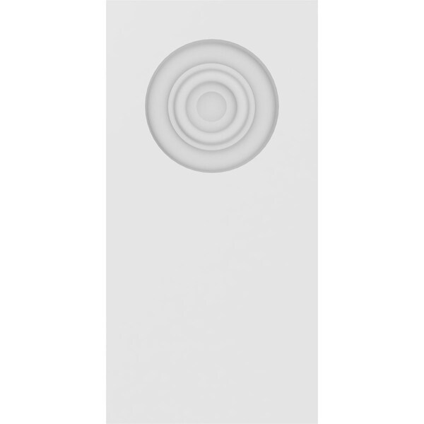 Ekena Millwork Standard Foster Bullseye Plinth Block with Square Edge, 4"W x 8"H x 1"P - PBP040X080X100FOS02
