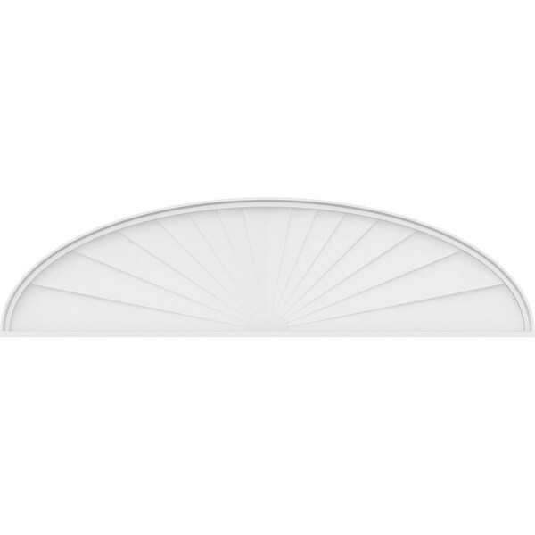 Ekena Millwork Elliptical Sunburst Architectural Grade PVC Pediment, 86"W x 22-1/2"H x 2"P - PEDPS086X225ELL01