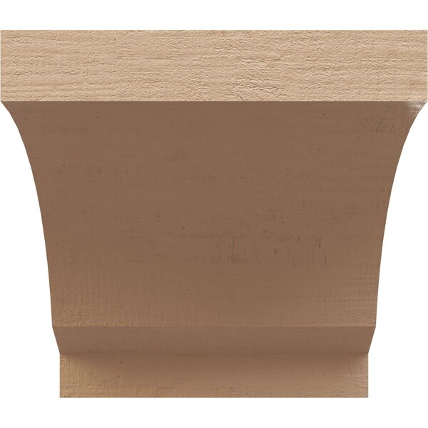 Ekena Millwork 4"W x 4"D x 4"H Wide Moab Rough Cedar Woodgrain TimberThane Corbel, Primed Tan - CORUR04X04X04MOARCPR