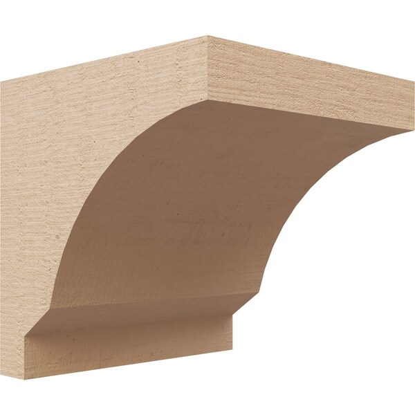 Ekena Millwork 4"W x 4"D x 4"H Wide Moab Rough Cedar Woodgrain TimberThane Corbel, Primed Tan - CORUR04X04X04MOARCPR