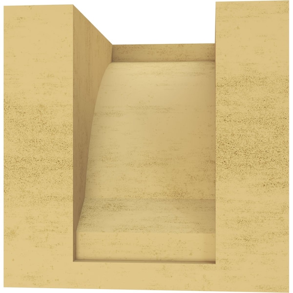 Ekena Millwork 4"W x 4"D x 4"H Wide Moab Rough Cedar Woodgrain TimberThane Corbel, Primed Tan - CORUR04X04X04MOARCPR
