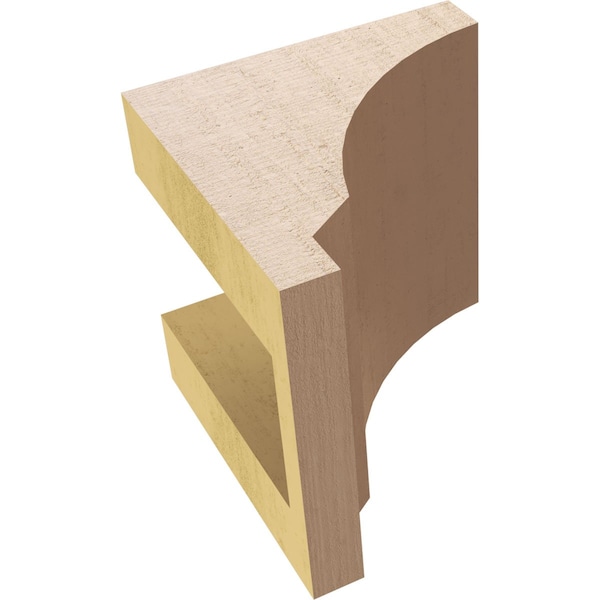 Ekena Millwork 4"W x 4"D x 4"H Wide Moab Rough Cedar Woodgrain TimberThane Corbel, Primed Tan - CORUR04X04X04MOARCPR