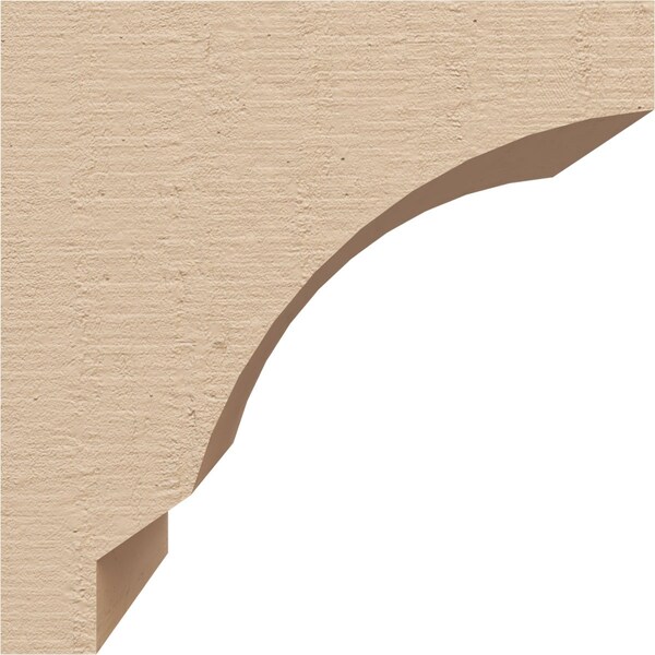 Ekena Millwork 4"W x 4"D x 4"H Wide Moab Rough Cedar Woodgrain TimberThane Corbel, Primed Tan - CORUR04X04X04MOARCPR
