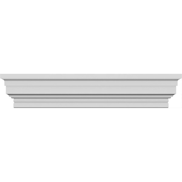 Ekena Millwork 35" Bottom Width x 37 1/2" Top Width x 3 7/8"H x 1/4"P Stockport Crosshead - CRH04X35ST