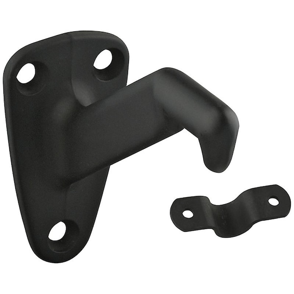 National Hardware Handrail Bracket with Strap, 250 lb, DieCast Zinc, OilRubbed Bronze - N330-738