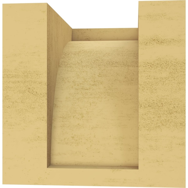 Ekena Millwork 4"W x 4"D x 4"H Wide Huntington Rough Cedar Woodgrain TimberThane Corbel, Primed Tan - CORUR04X04X04HUNRCPR