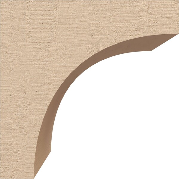 Ekena Millwork 4"W x 4"D x 4"H Wide Huntington Rough Cedar Woodgrain TimberThane Corbel, Primed Tan - CORUR04X04X04HUNRCPR