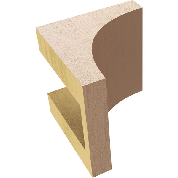 Ekena Millwork 4"W x 4"D x 4"H Wide Huntington Rough Cedar Woodgrain TimberThane Corbel, Primed Tan - CORUR04X04X04HUNRCPR