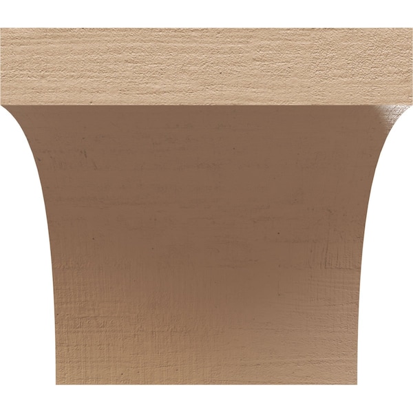 Ekena Millwork 4"W x 4"D x 4"H Wide Huntington Rough Cedar Woodgrain TimberThane Corbel, Primed Tan - CORUR04X04X04HUNRCPR