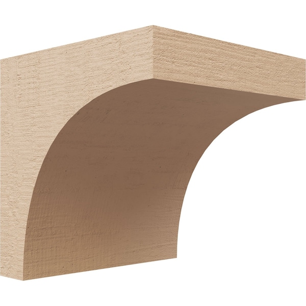 Ekena Millwork 4"W x 4"D x 4"H Wide Huntington Rough Cedar Woodgrain TimberThane Corbel, Primed Tan - CORUR04X04X04HUNRCPR