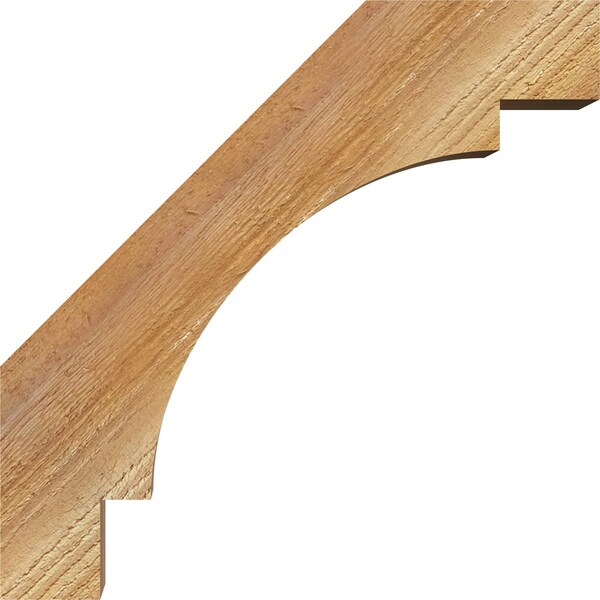 Ekena Millwork 4"W x 14"D x 14"H Merced Rough Sawn Knee Brace, Western Red Cedar - BRC04X14X14MRC00RWR