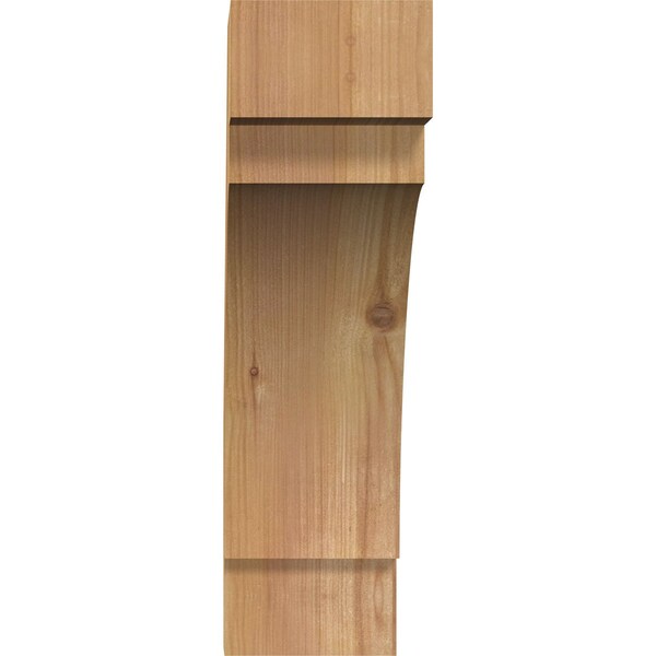 Ekena Millwork 4"W x 14"D x 14"H Merced Rough Sawn Knee Brace, Western Red Cedar - BRC04X14X14MRC00RWR