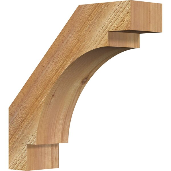 Ekena Millwork 4"W x 14"D x 14"H Merced Rough Sawn Knee Brace, Western Red Cedar - BRC04X14X14MRC00RWR