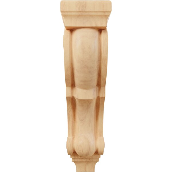 Ekena Millwork 7"W x 8 1/2"D x 26"H Medium Jumbo Traditional Wood Corbel, Red Oak - CORW07X09X26TRRO