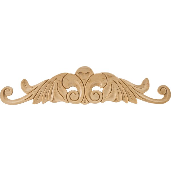 Hardware Resources 20" Wx1/4"Dx4-1/2"H Hand Carved Cherry Nouveau Onlay - APL-04-20-CH