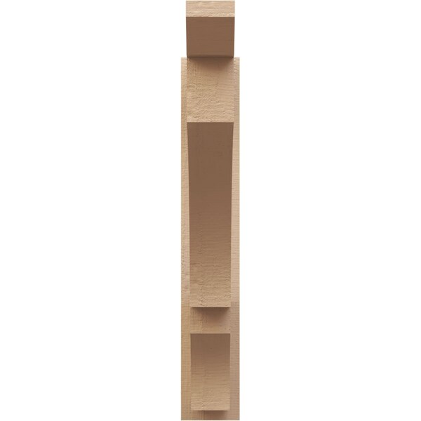 Ekena Millwork 5 1/2-in W x 28-in D x 34-in H Balboa Slat Rough Cedar Woodgrain TimberThane Outlooker, Primed Tan - OUTUR055X28X34BOA24RCPR