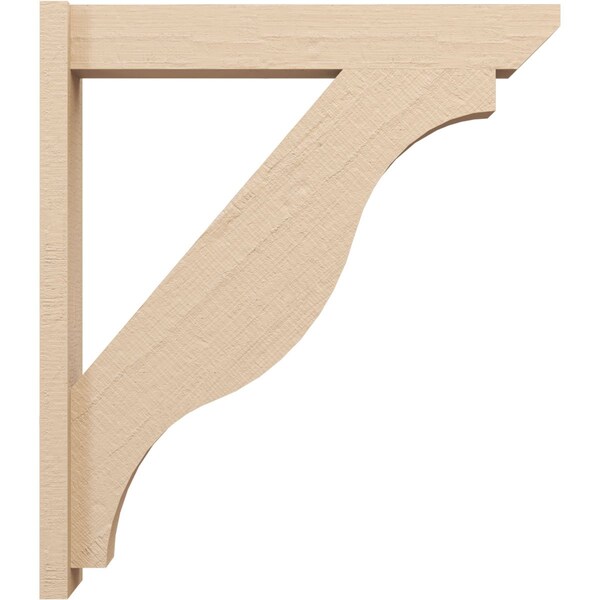 Ekena Millwork 5 1/2-in W x 28-in D x 32-in H Funston Slat Rough Cedar Woodgrain TimberThane Outlooker, Primed Tan - OUTUR055X28X32FST24RCPR