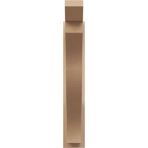 Ekena Millwork 5 1/2-in W x 28-in D x 32-in H Funston Slat Rough Cedar Woodgrain TimberThane Outlooker, Primed Tan - OUTUR055X28X32FST24RCPR
