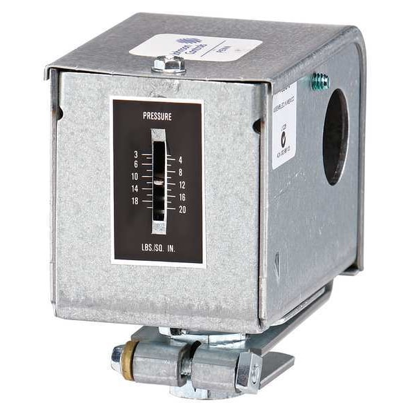 Johnson Controls Pneumatic-Electric Switch, Bracket, 1/8 in Barbed, 3 to 20 psi - P10BC-7C