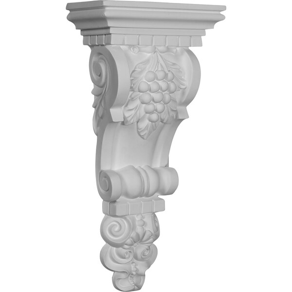 Ekena Millwork 6 3/4"W x 3 1/2"D x 13 3/4"H Grape Bunch Corbel - COR06X13X03GR