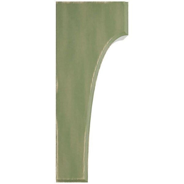 Ekena Millwork 5 1/4"W x 4"D x 10"H Clarksville Wood Vintage Decor Bracket, Restoration Green - BKTWD05X04X10CVGR