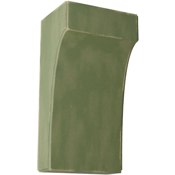 Ekena Millwork 5 1/4"W x 4"D x 10"H Clarksville Wood Vintage Decor Bracket, Restoration Green - BKTWD05X04X10CVGR