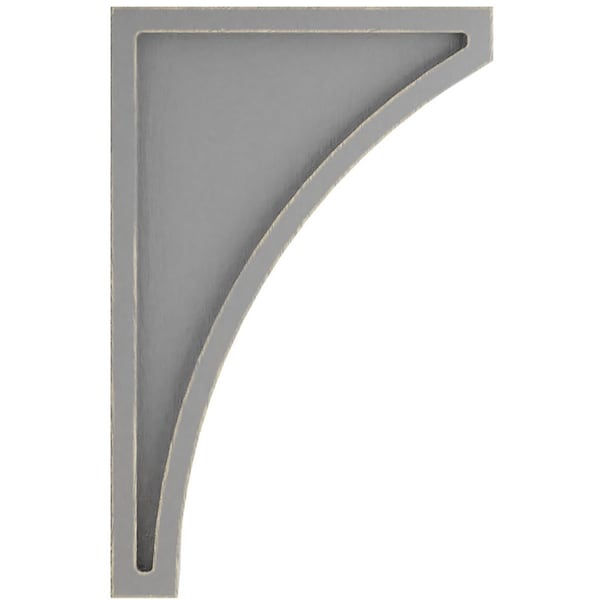 Ekena Millwork 3"W x 6 1/2"D x 10"H Large Lawson Wood Vintage Decor Corbel, Pebble Grey - CORWD03X06X10LWPG