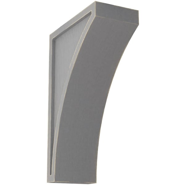 Ekena Millwork 3"W x 6 1/2"D x 10"H Large Lawson Wood Vintage Decor Corbel, Pebble Grey - CORWD03X06X10LWPG
