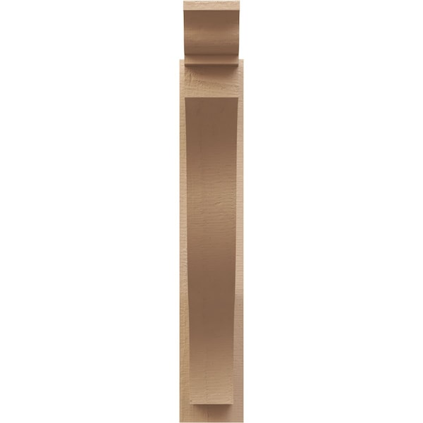 Ekena Millwork 6-in W x 28-in D x 34-in H Funston Trad Rough Cedar Woodgrain TimberThane Outlooker, Primed Tan - OUTUR060X28X34FST04RCPR