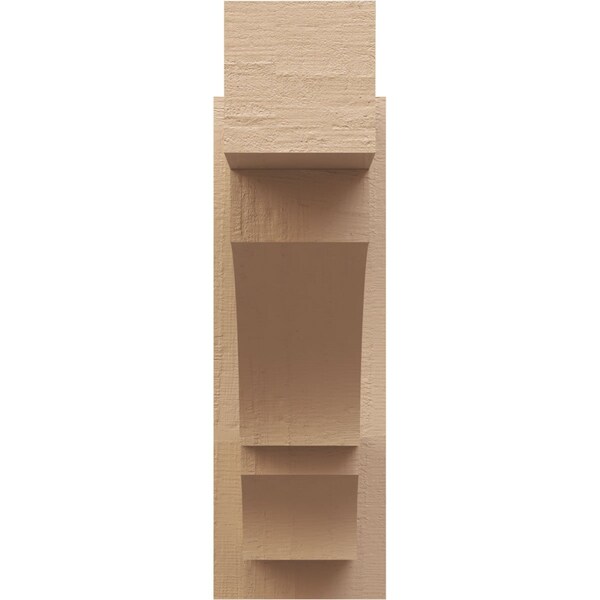 Ekena Millwork 5 1/2-in W x 16-in D x 16-in H Balboa Block Rough Cedar Woodgrain TimberThane Outlooker, Primed Tan - OUTUR055X16X16BOA44RCPR