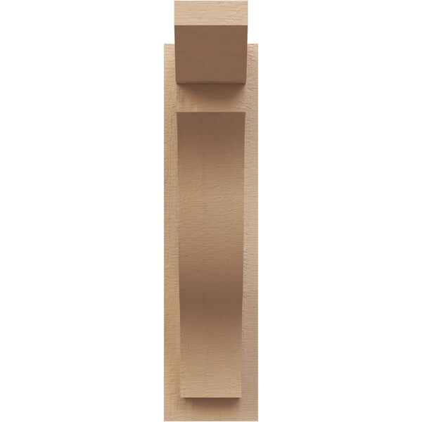 Ekena Millwork 5 1/2-in W x 14-in D x 22-in H Funston Slat Rough Cedar Woodgrain TimberThane Outlooker, Primed Tan - OUTUR055X14X22FST24RCPR
