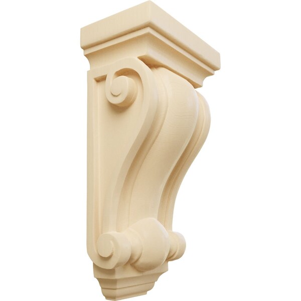 Ekena Millwork 6 1/4"W x 4"D x 12"H Cole Pilaster Wood Corbel, Maple - CORW06X04X12COMA