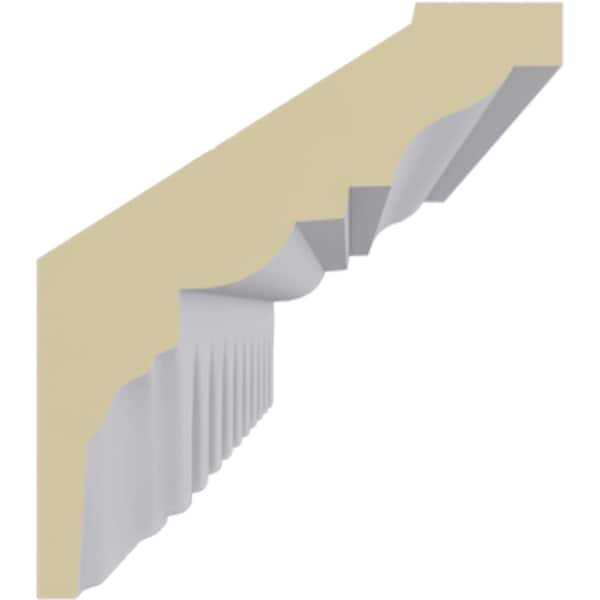 Ekena Millwork 3 1/8"H x 2 3/4"P x 3 7/8"F x 94 1/2"L Heaton Crown Moulding - MLD03X02X03HE