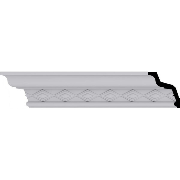 Ekena Millwork 3 1/8"H x 2 3/4"P x 4 1/8"F x 94 1/2"L Sofia Crown Moulding - MLD03X02X04SO