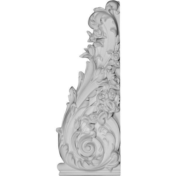 Ekena Millwork 17 1/4"W x 6 1/4"H x 1 1/8"P Logan Onlay, Right - ONL17X06X01LO-R