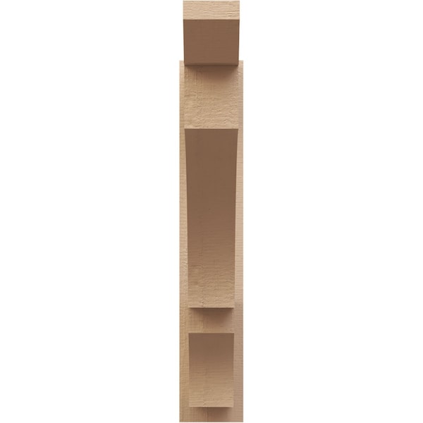 Ekena Millwork 6-in W x 30-in D x 34-in H Balboa Slat Rough Cedar Woodgrain TimberThane Outlooker, Primed Tan - OUTUR060X30X34BOA24RCPR