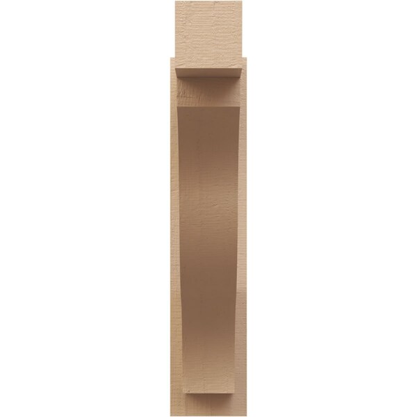 Ekena Millwork 6-in W x 24-in D x 28-in H Funston Block Rough Cedar Woodgrain TimberThane Outlooker, Primed Tan - OUTUR060X24X28FST44RCPR
