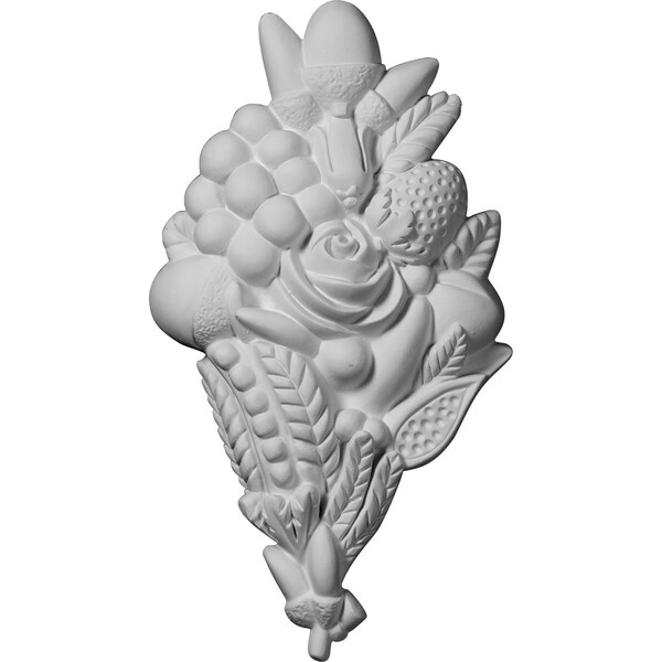 Ekena Millwork 5 3/8"W x 9 3/4"H x 1 3/8"P Fruit Basket Drop Onlay - ONL05X10FR