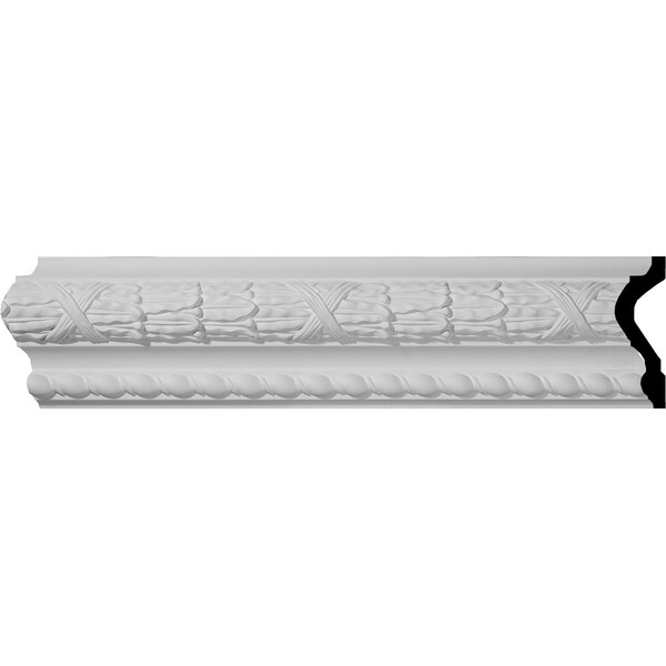 Ekena Millwork SAMPLE - 5"H x 1 5/8"P x 12"L Dublin Leaves Chair Rail Moulding - SAMPLE-MLD05X01DU