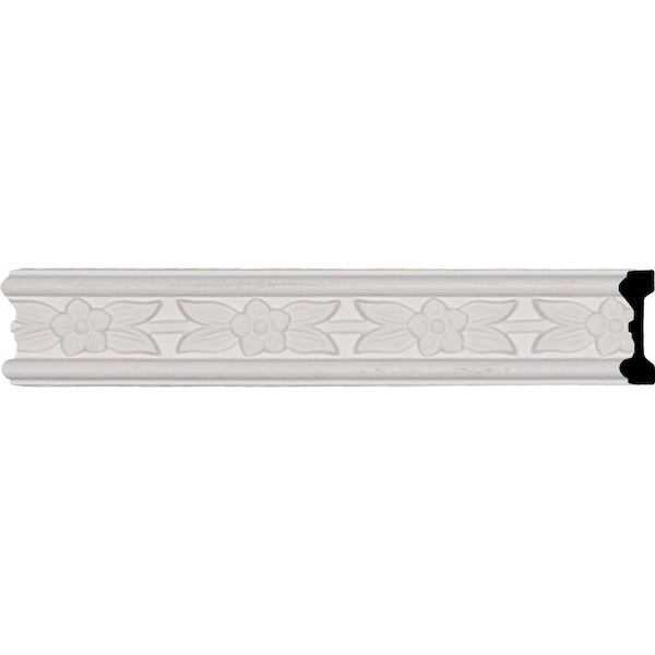 Ekena Millwork SAMPLE - 1 7/8"H x 5/8"P x 12"L Flower Chair Rail - SAMPLE-CHA01X01FL