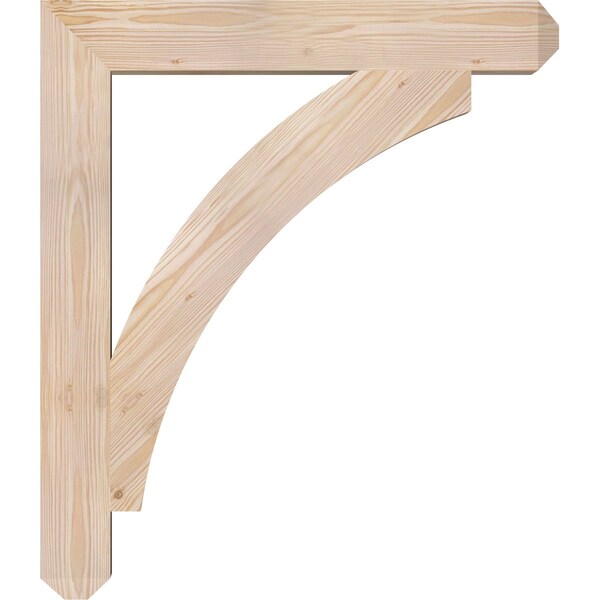 Ekena Millwork Thorton Craftsman Smooth Bracket, Douglas Fir, 3 1/2"W x 26"D x 30"H - BKT04X26X30THR04SDF