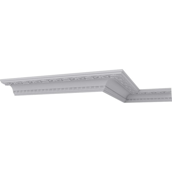 Ekena Millwork 2 3/4"H x 5 1/8"P x 5 3/4"F x 94 1/2"L, (4 3/4" Repeat) Artis with Shells Crown Moulding - MLD05X03X06AR