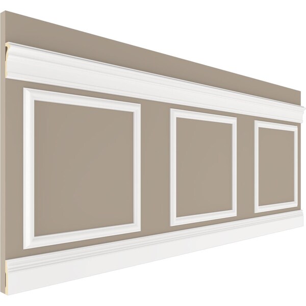 Ekena Millwork Wainscot Paneling Kit, Urethane, 94-1/2 in L, Factory Primed - WPKUSQ011P036