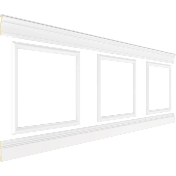 Ekena Millwork Wainscot Paneling Kit, Urethane, 94-1/2 in L, Factory Primed - WPKUSQ011P036
