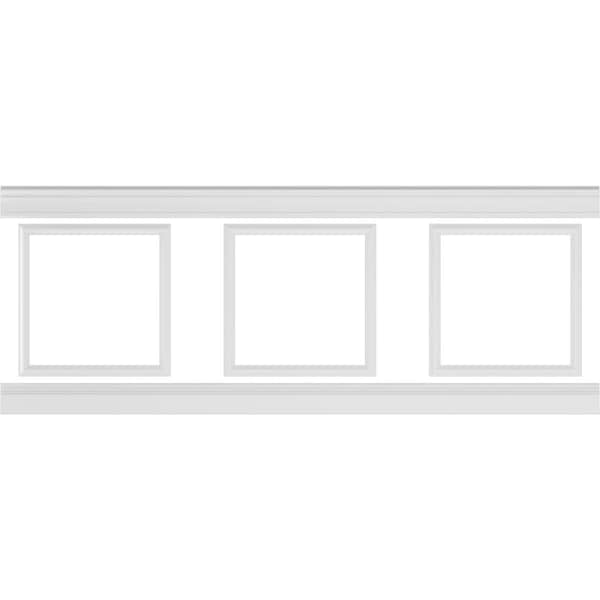 Ekena Millwork Wainscot Paneling Kit, Urethane, 94-1/2 in L, Factory Primed - WPKUSQ011P036