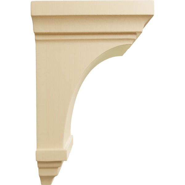 Ekena Millwork 3 1/2"W x 3 3/4"D x 6"H Mini Jefferson Wood Corbel, Maple - CORW03X03X06JEMA