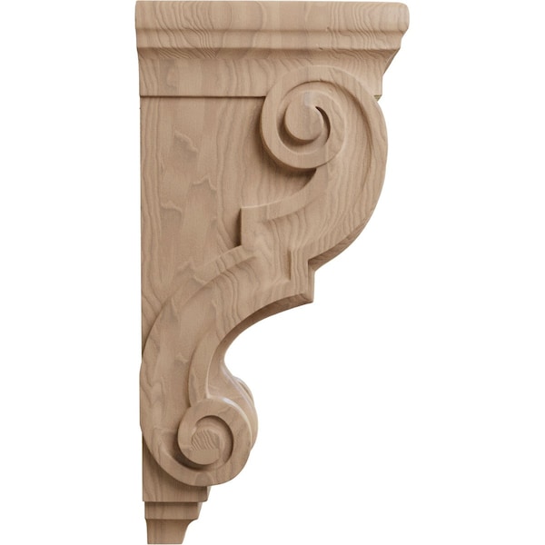 Ekena Millwork 5"W x 6 3/4"D x 14"H Large Traditional Wood Corbel, Mahogany - CORW05X07X14TRGM