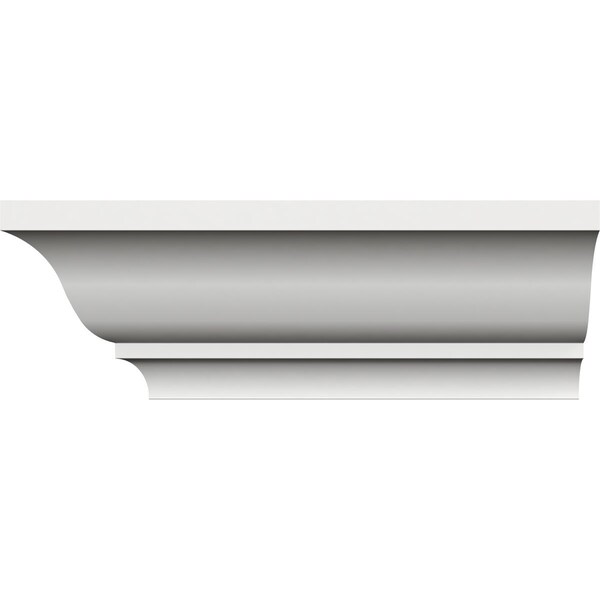 Ekena Millwork WM45 - 4 1/4"H x 3 1/4"P x 5 1/4"F x 96"L Crown Moulding, PVC - WM45X96SWPV